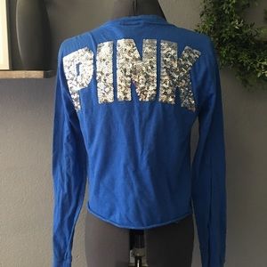 Victoria’s Secret PINK Cropped Bling Tee